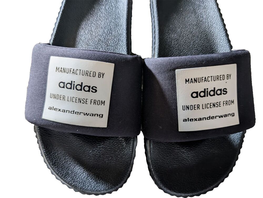 Adidas Alexander Wang Adilette Slides Black Size 9 Sandal Unisex VGC